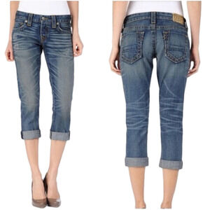 TRUE Religion Kingston Pony Express Cropped Jeans